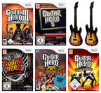 Guitar Hero Set: 3 & 5 + Warriors of Rock + Aerosmith + World Tour + 2 Gitarren schwarz-rot