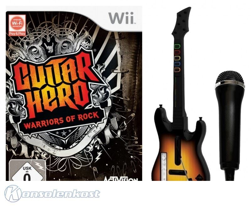 Guitar Hero: Warriors of Rock + Gitarre + Mikrofon