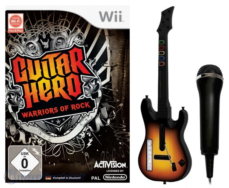 Guitar Hero: Warriors of Rock + Gitarre + Mikrofon