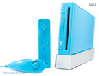 Konsole blau + Mario & Sonic bei den Olympischen Spielen London 12 + Original Remote Plus