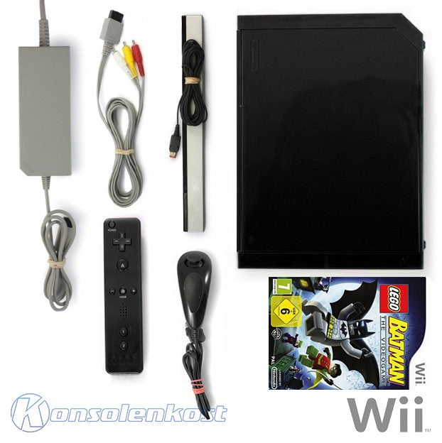 Konsole schwarz + LEGO Batman 1 + Remote + Zubehör