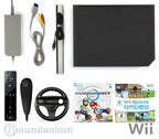 Konsole - Mario Kart / Sports Pak + Spiele + Original Remote Plus + Lenkrad + Zubehör