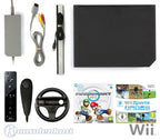 Konsole - Mario Kart / Sports Pak + Spiele + Original Remote Plus + Lenkrad + Zubehör