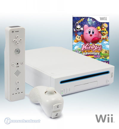 Konsole - Game Bundle weiß + Kirbys Adventure + Remote + Zubehör