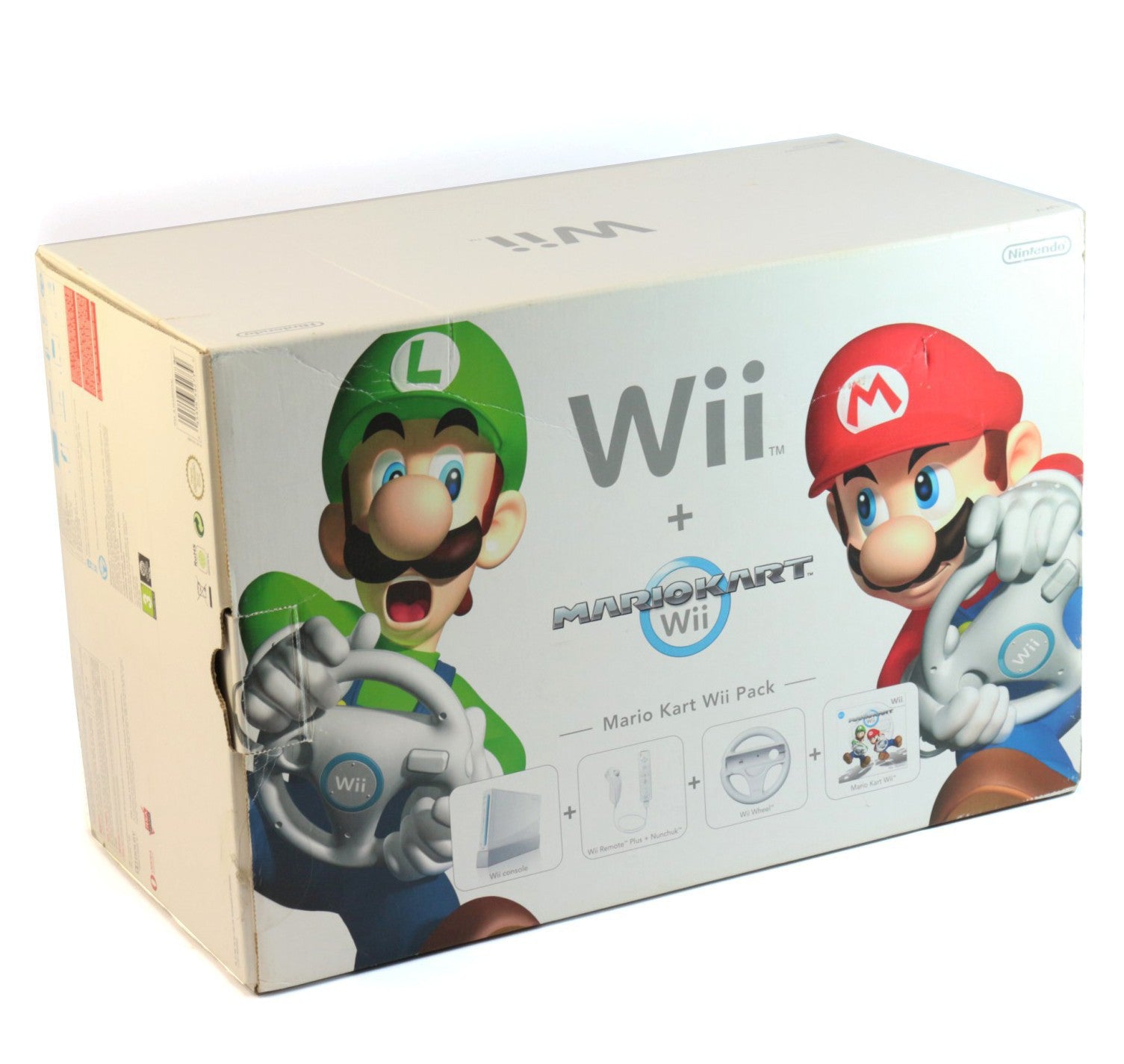 Konsole + Spiel + Lenkrad + Remote + Zubehör weiß Mario Kart Pack
