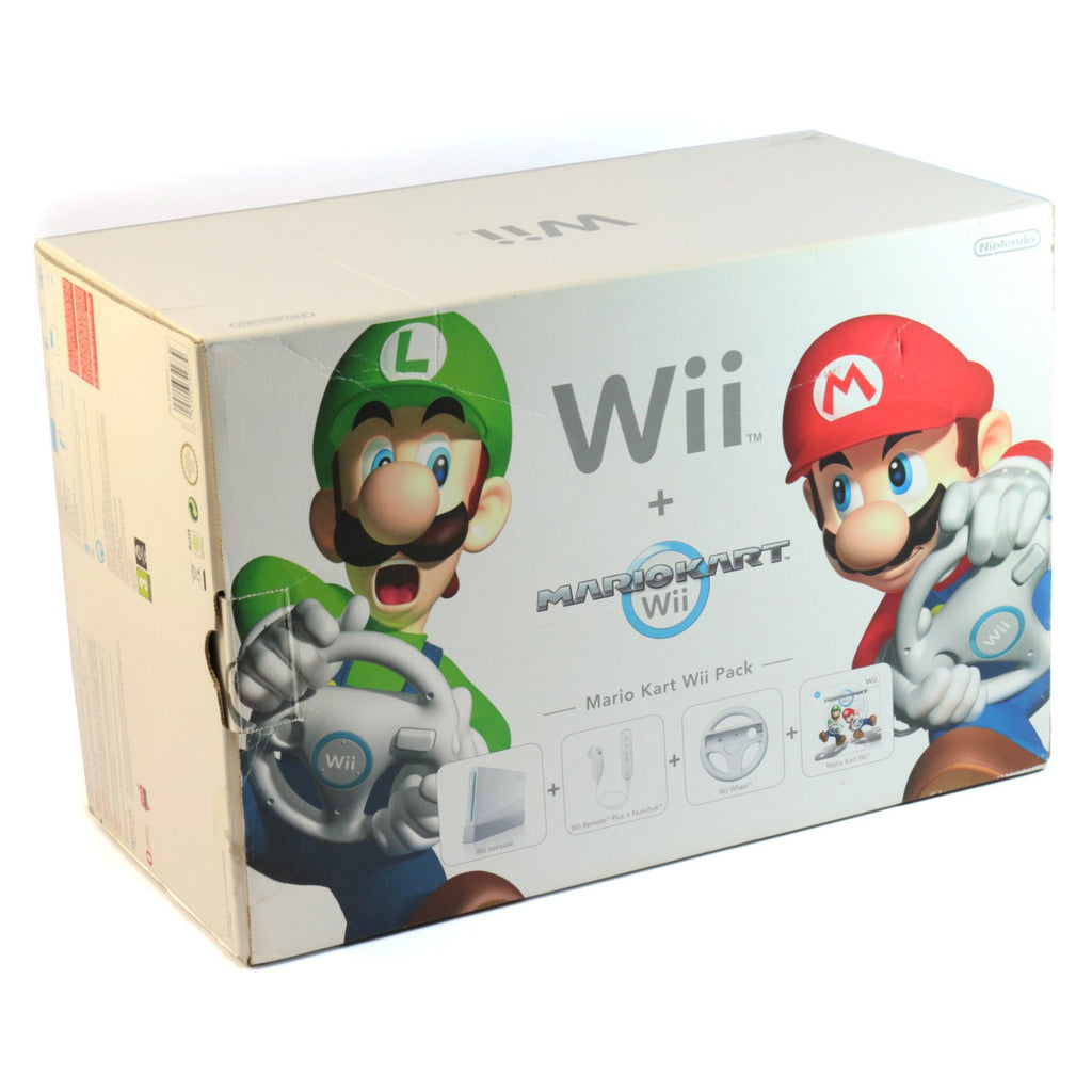Konsole + Spiel + Lenkrad + Remote + Zubehör weiß Mario Kart Pack