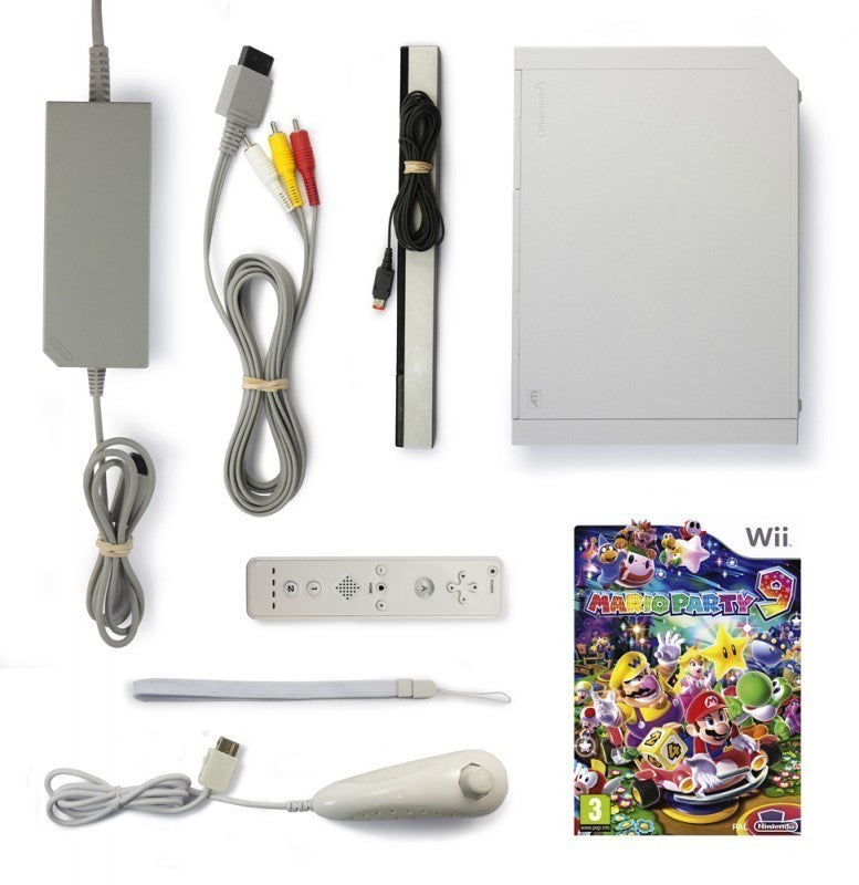Konsole - Game Bundle weiß + Mario Party 9 + Remote + Zubehör