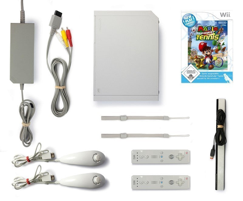 Konsole - Game Bundle weiß + Mario Tennis + 2 Original Remotes