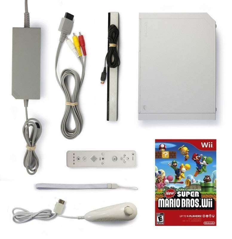 Konsole weiß + New Super Mario Bros. + Remote