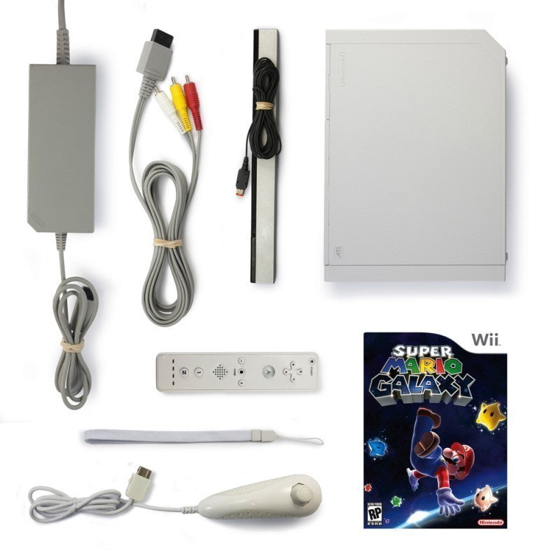 Konsole - Game Bundle weiß + Super Mario Galaxy + Remote + Zubehör