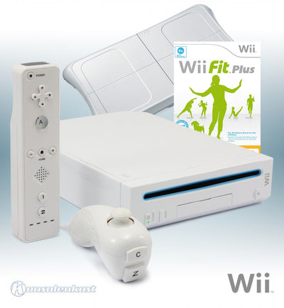 Konsole weiß + Wii Fit Plus + Original Balance Board + Remote