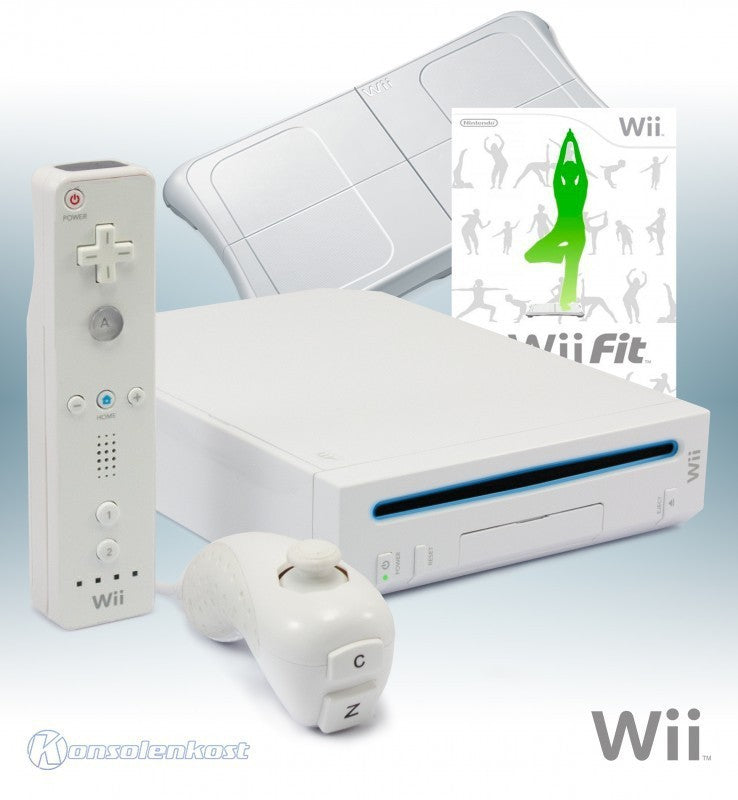 Konsole weiß + Wii Fit + Original Balance Board + Original Remote