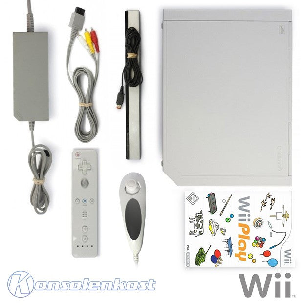Konsole - Game Bundle weiß + Wii Play + Remote + Zubehör