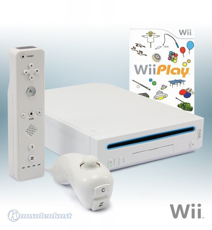 Konsole - Game Bundle weiß + Wii Play + Remote + Zubehör