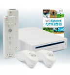 Konsole weiß + Wii Sports + 2 Original Remotes