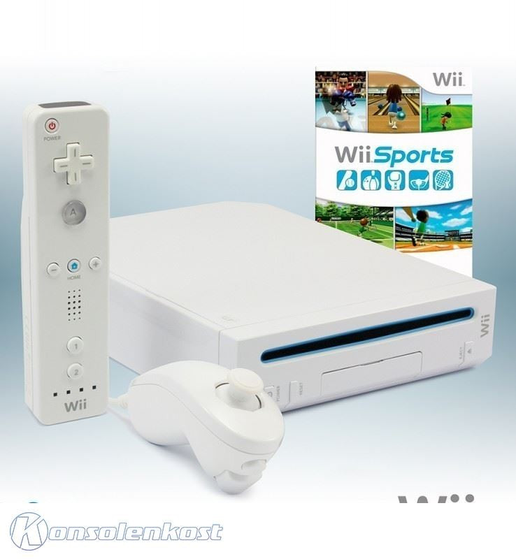 Konsole weiß + Wii Sports + Original Remote