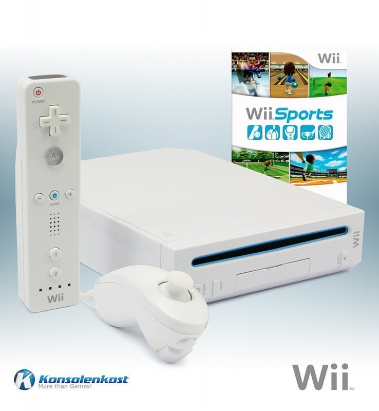 Konsole weiß + Wii Sports + Original Remote