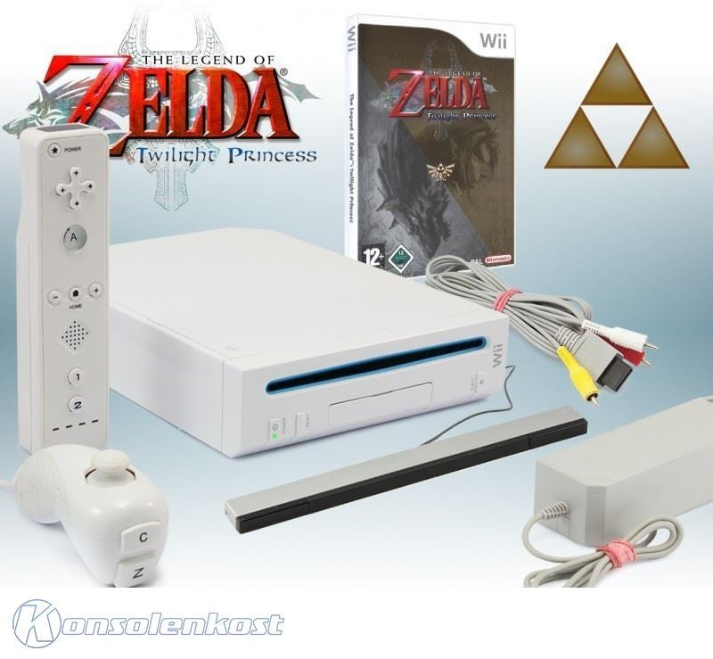 Konsole - Game Bundle weiß + Zelda + Remote + Zubehör
