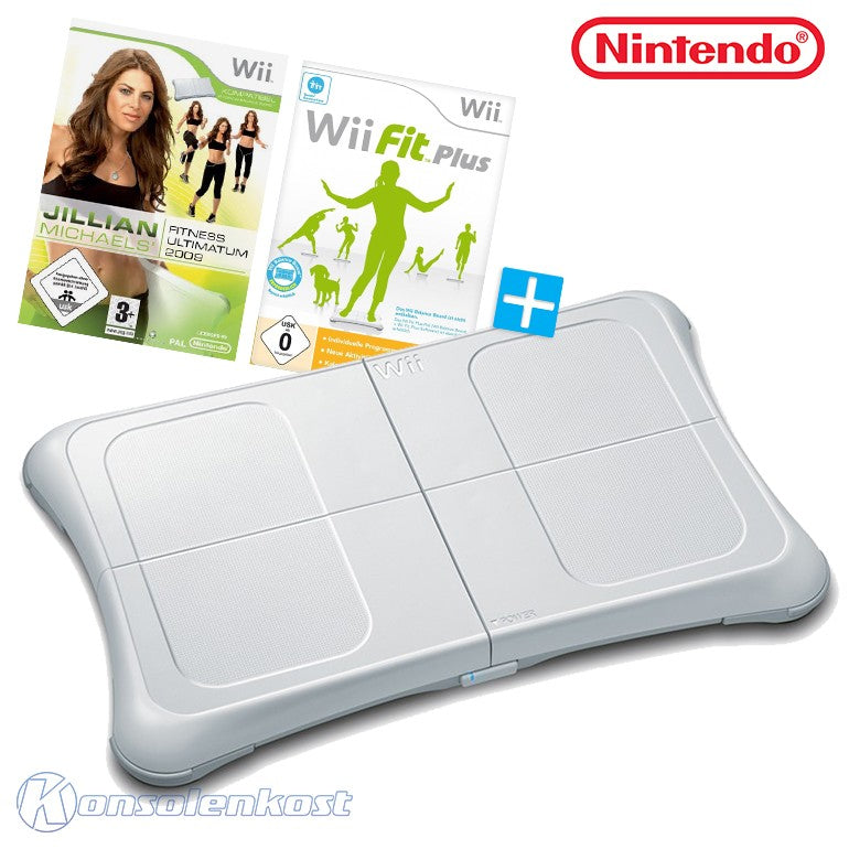 Original Balance / Fitness Board + Jillian Michaels Fitness Ultimatum 2009 + Wii Fit Plus