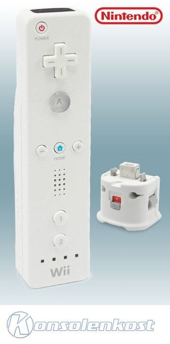 Original Remote + Original Motion Plus Adapter weiß