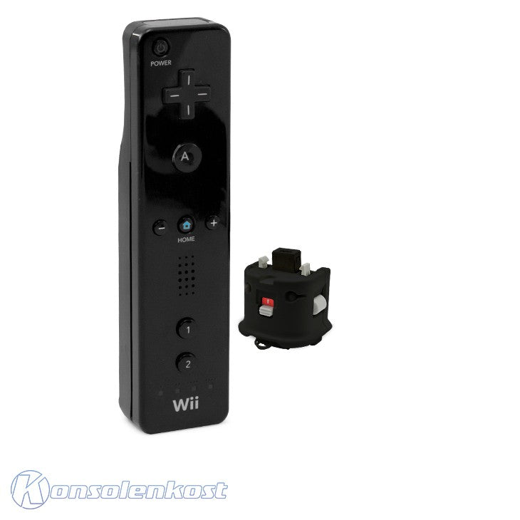 Original Remote schwarz + Motion Plus Adapter schwarz [Nintendo]