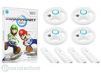 Superbundle: Mario Kart + 4 Original Remotes + 4 Lenkräder