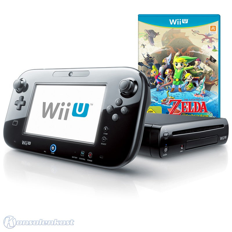 Konsole 32 GB schwarz + Zelda Wind Waker HD + Tablet + Zubehör