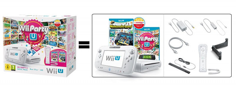 Konsole 8 GB weiß Party U Basic Pak + Spiel + Nintendo Land + Remote Plus