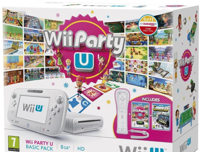 Konsole 8 GB weiß Party U Basic Pak + Spiel + Nintendo Land + Remote Plus