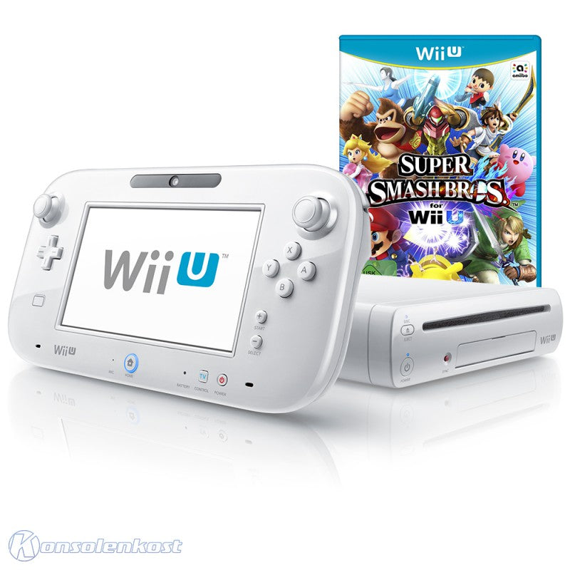 Konsole 8 GB weiß + Super Smash Bros. + Tablet + Zubehör