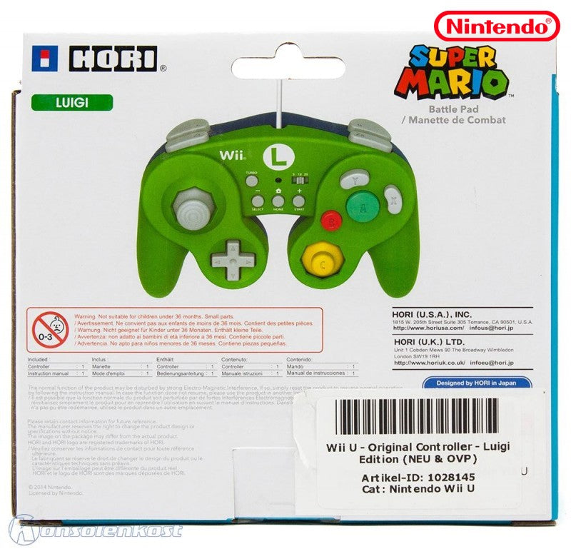 Original Super Smash Bros. GameCube Controller - Luigi Edition