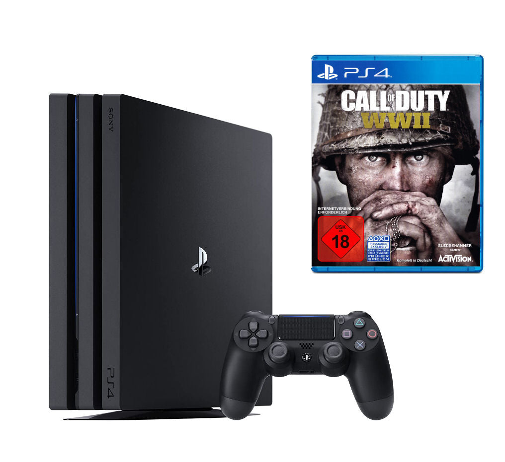 Konsole Pro 1TB schwarz + CoD: WWII + Original Controller