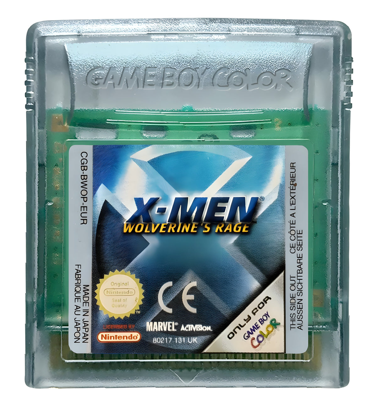 Das Modul von X-Men: Wolverine's Rage für GameBoy Color