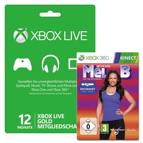 Get Fit with Mel B + 12 Monate Xbox Live Gold (DE)