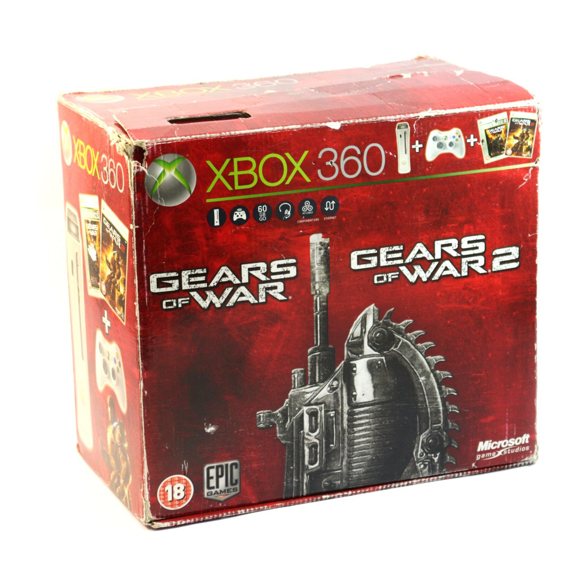 Konsole Premium 60GB Gears of War Edt. + 2 Spiele + Original Controller + Zub.