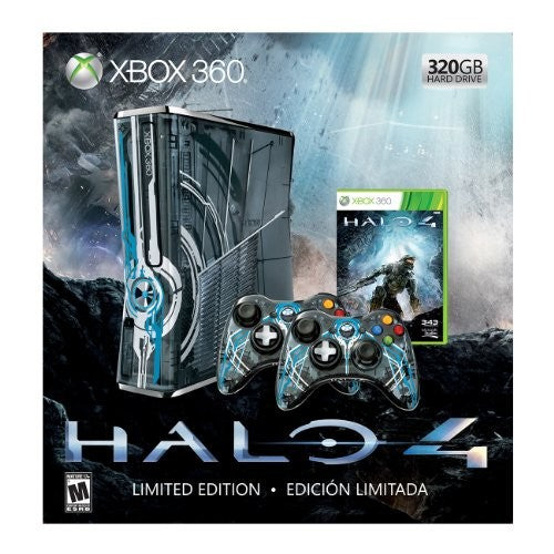Konsole Slim 320GB + Spiel + 2 orig. Controller Halo 4 Edition