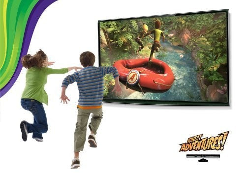 Konsole Slim 4GB glossy-schwarz + Kinect Adventures + Original Controller + Kinect