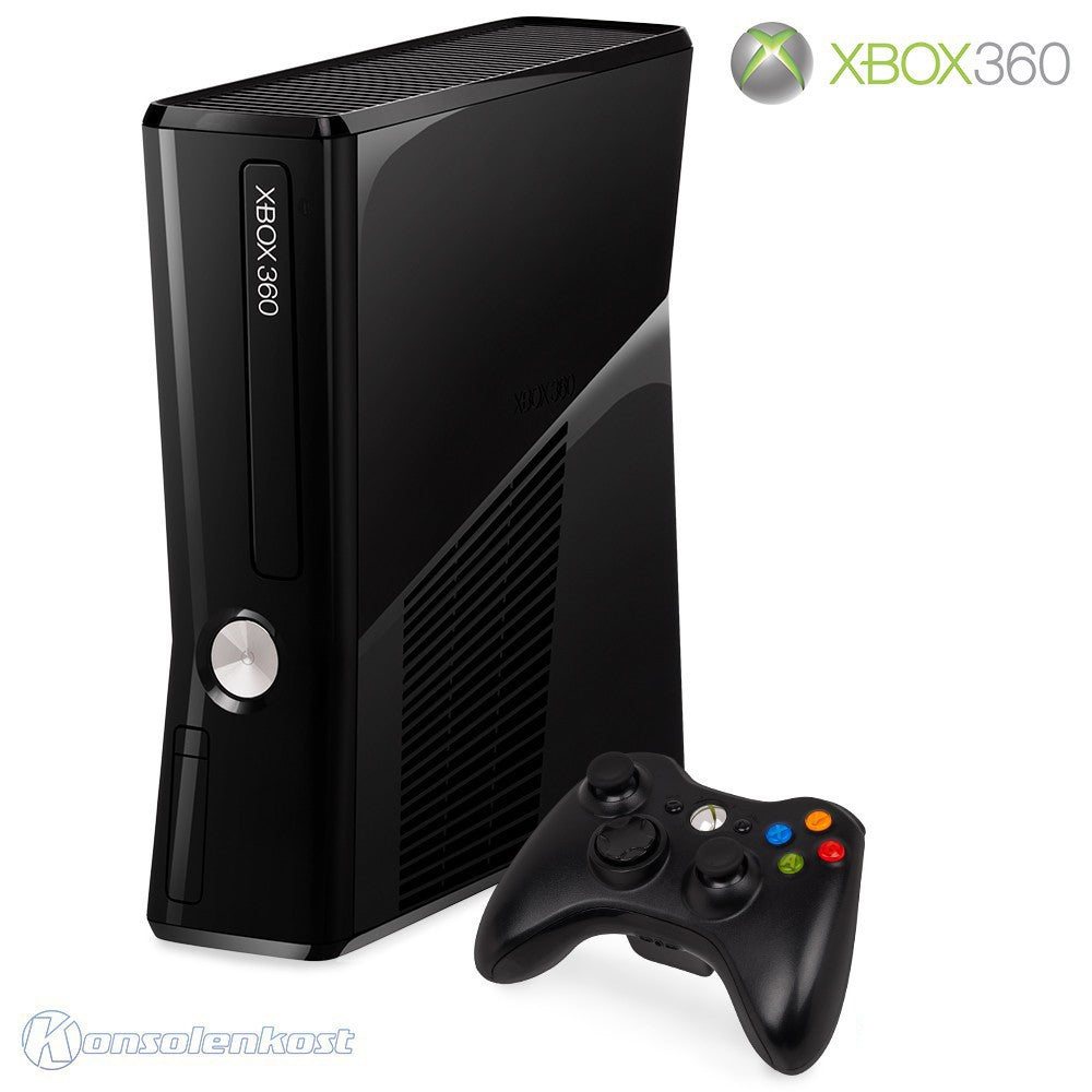Konsole Slim 500GB glossy-schwarz + Original Controller + Zubehör
