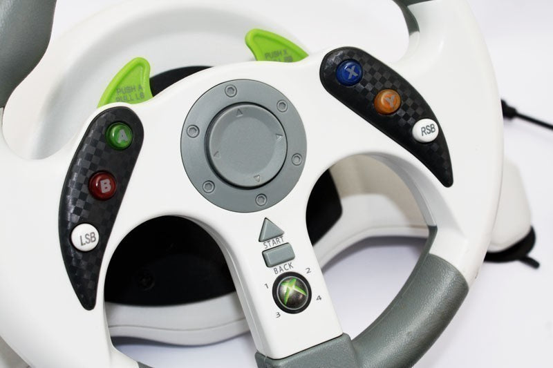 MC2 Racing Wheel / Lenkrad + Pedale weiß [MadCatz]