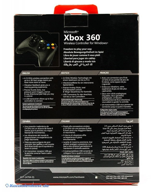 Original Wireless Controller schwarz + Wireless Adapter [Microsoft]