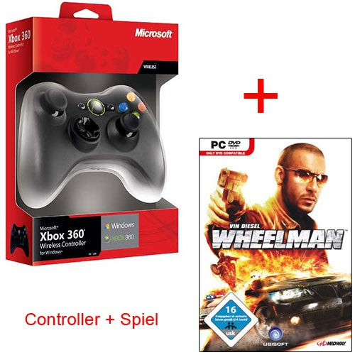 Wheelman + Wireless Controller schwarz