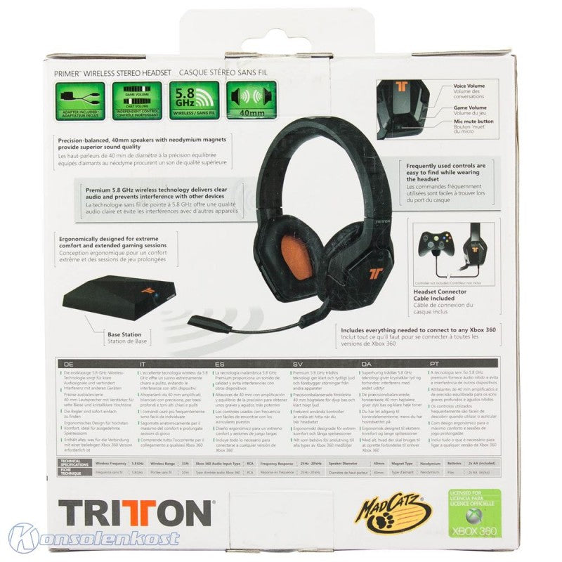 Wireless Stereo Headset - Tritton Primer [Mad Catz]