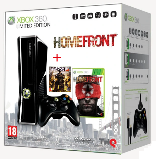 Konsole Slim 250GB + Homefront + Gears of War 3 — Limited Edition