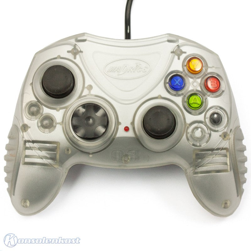 Konsole silber-schwarz Custom Design + Controller silber + Zubehör [Madrics]