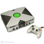 Konsole silber-schwarz Custom Design + Controller silber + Zubehör [Madrics]