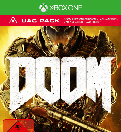 Doom 2016 UAC Pack + Handbuch + Aufnäher + Poster (DE) — Big Box