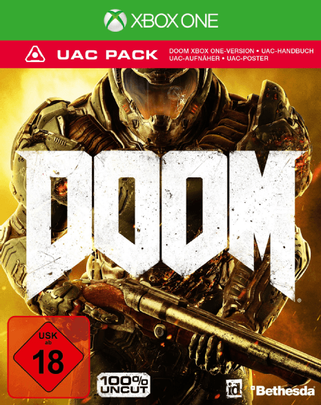 Doom 2016 UAC Pack + Handbuch + Aufnäher + Poster (DE) — Big Box