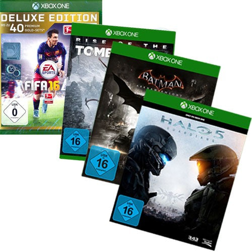Halo 5 + Batman: Arkham Knight + Rise of the Tomb Raider + FIFA 16 (DE)