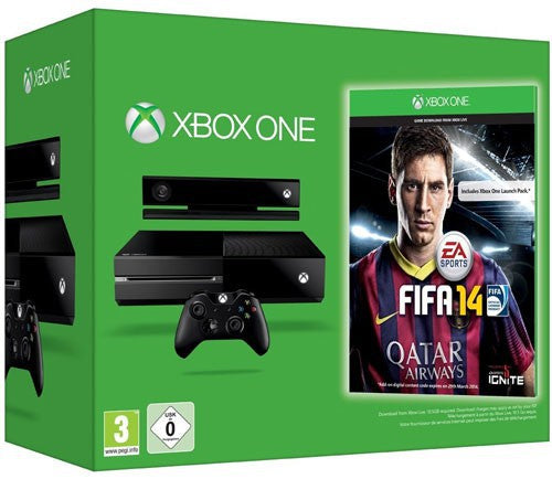 Konsole 500GB + FIFA 14 + Original Controller + Kinect Sensor + Zubehör