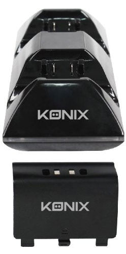 Ladestation für 2 Controller + 2 Akkus [Konix]